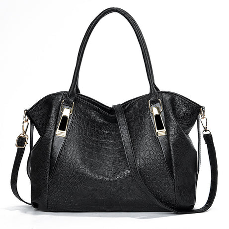 Women's Crocodile Pattern Handbag Soft Leather Big