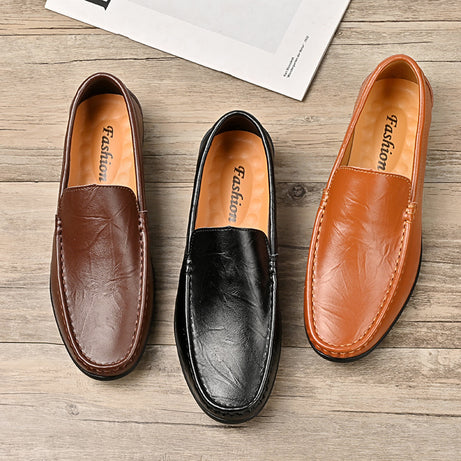 Men's Leather Versatile Loafers Casual Shoes