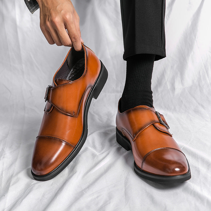 Men's Leather Pointed Fashion Trend British Shoes