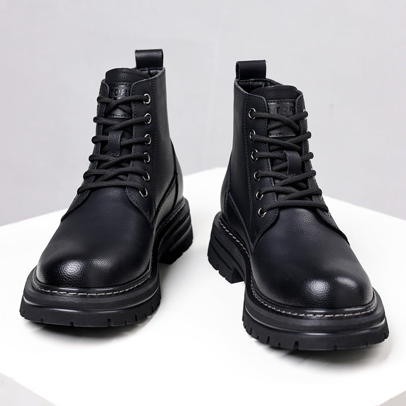 Men's Leather High Ankle Martin Boots