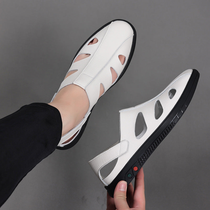 Men's Leather Breathable Leisure Sandals