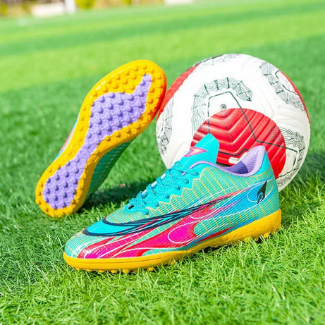 Men's Leather Football Turf Sports Shoes
