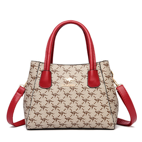 Women's Leather Printed Shoulder HandBag