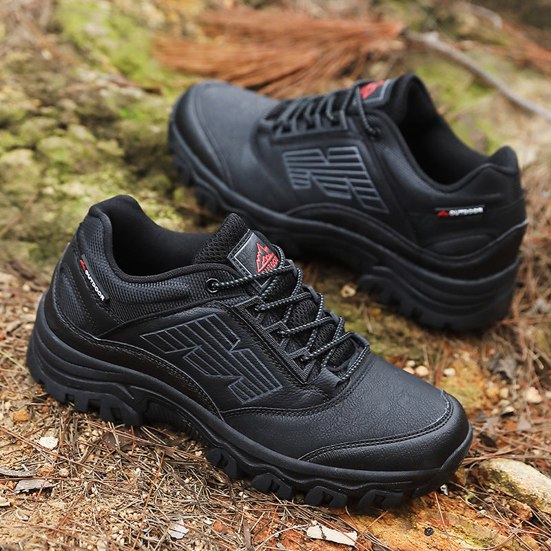 Men's Leather Outdoor Trendy Hiking Shoes