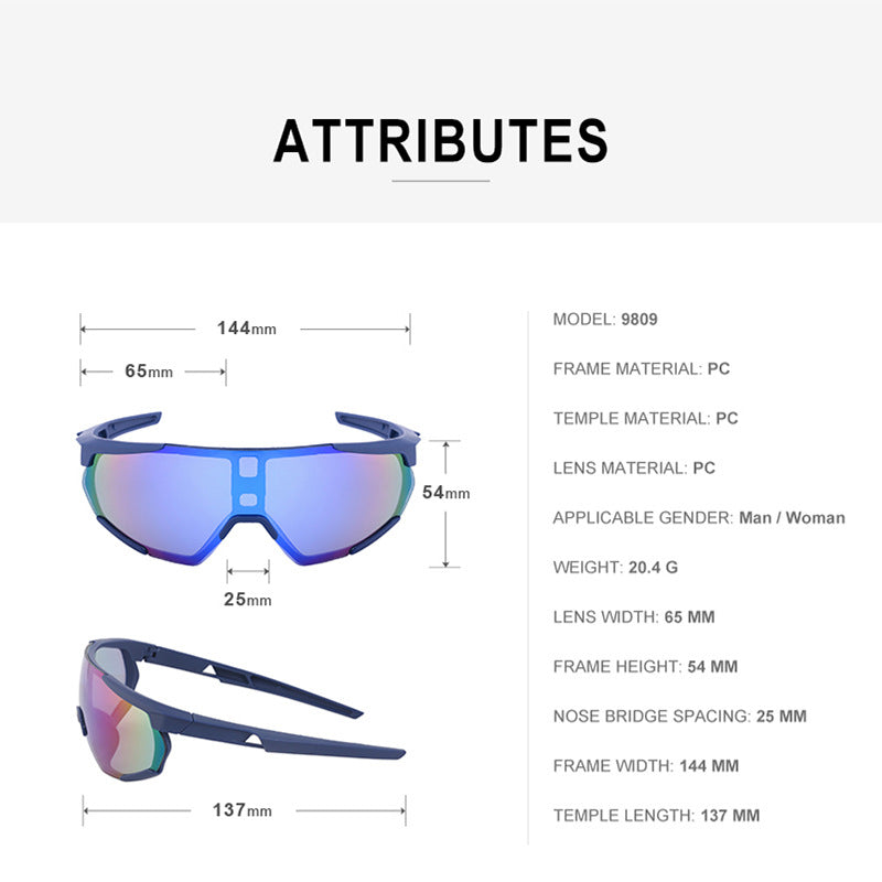 Men's Colorful Outdoor Bicycle Riding Sunglasses