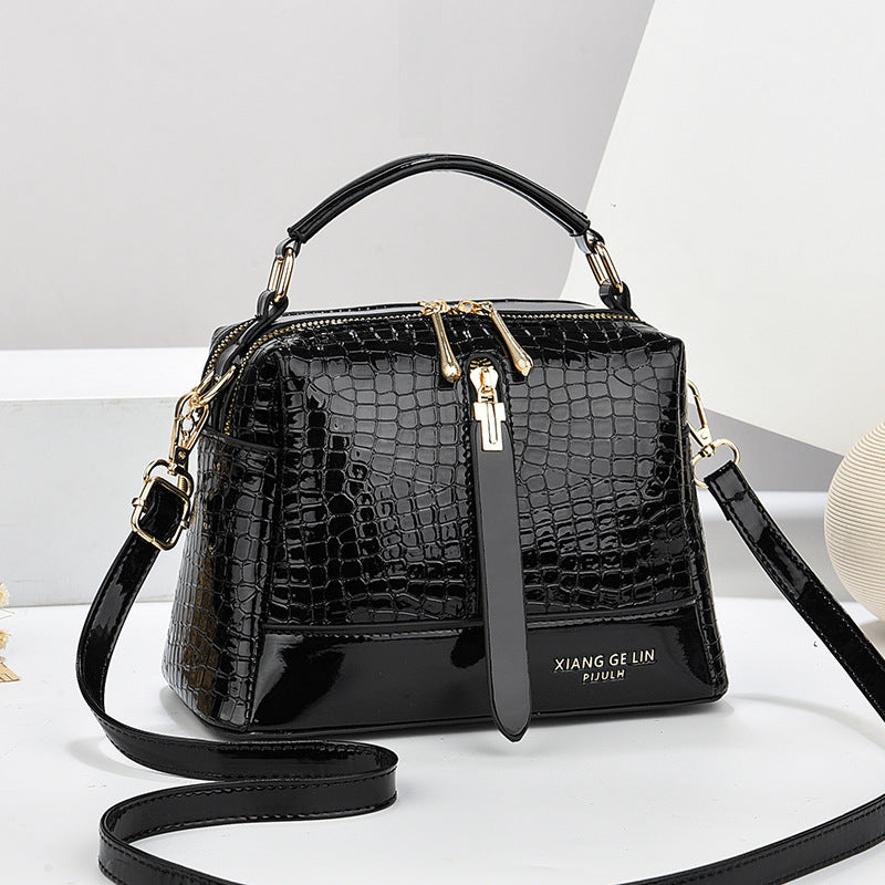 Women's Glossy Pillow Large Capacity Square Bag