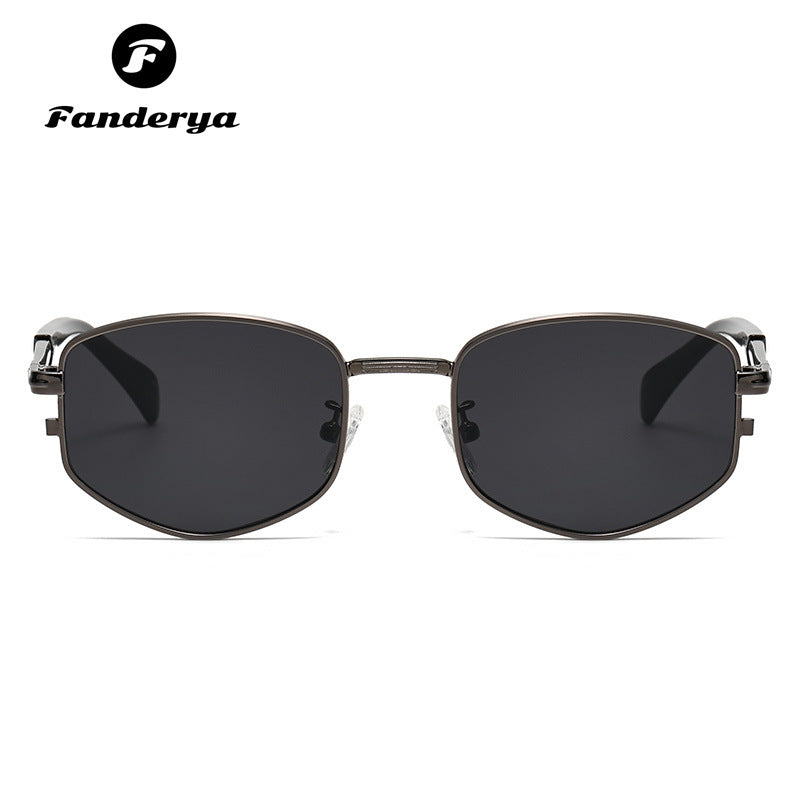 Men's Small Frame Metal Retro Style Sunglasses