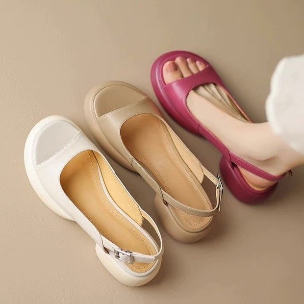 Women's Versatile Thick-heeled Shoes