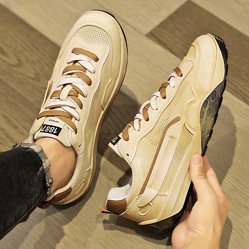 Men's Artistic Style Color Matching Flat Shoes