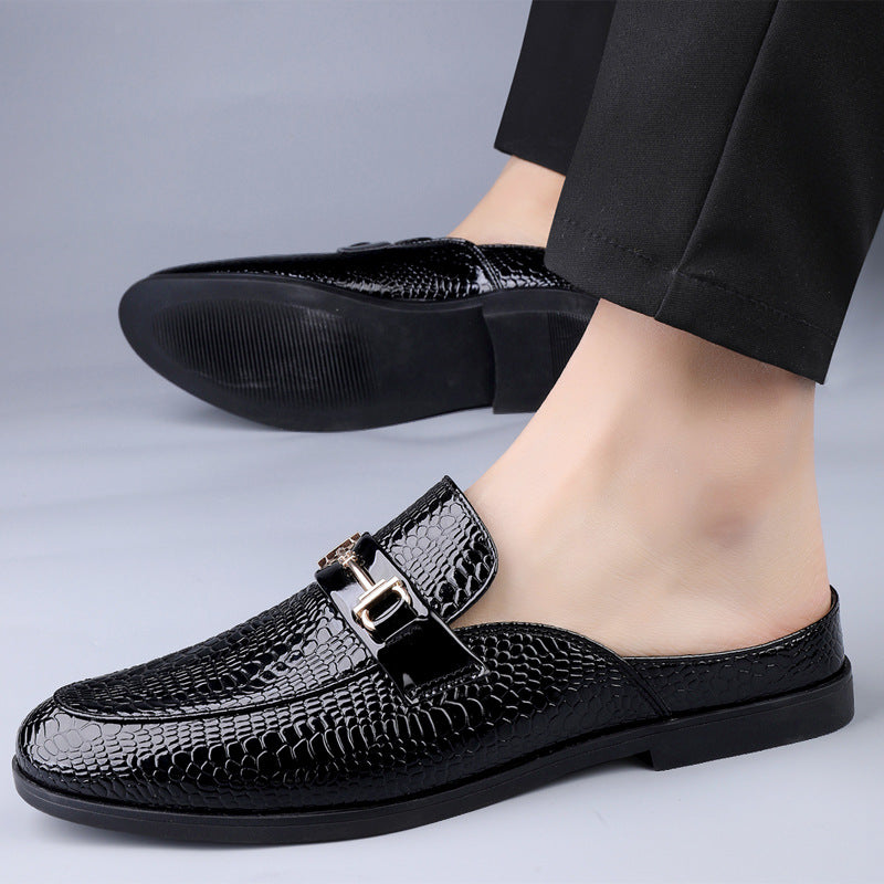 Men's Loafers Glossy & Crocodile Pattern Shoes