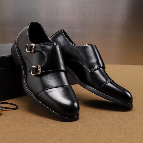 Men's Large-size Retro Business Leather Shoes