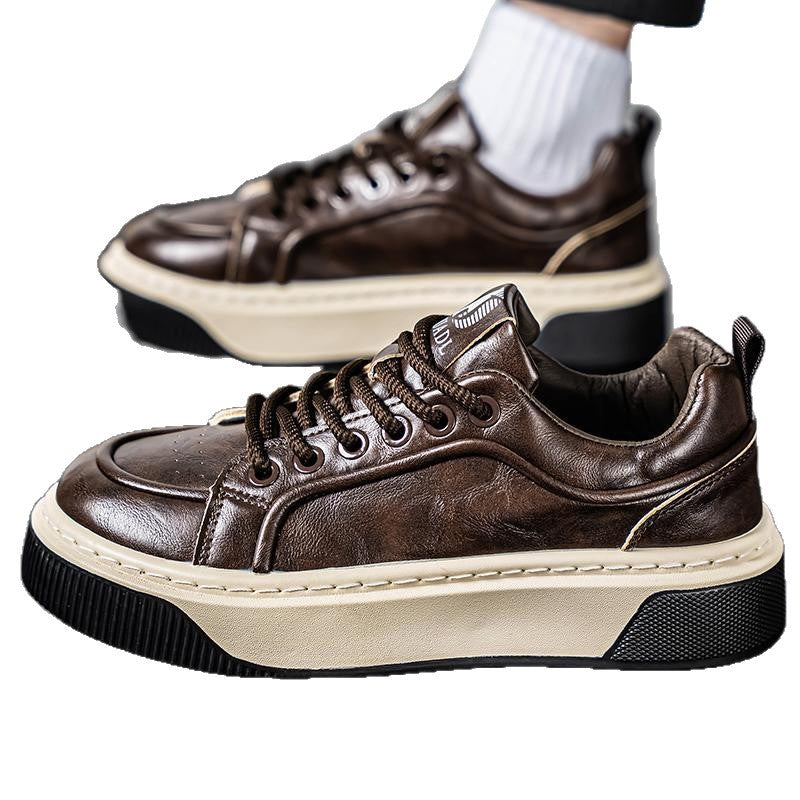 Men's Leather Fashion Versatile Casual Shoes