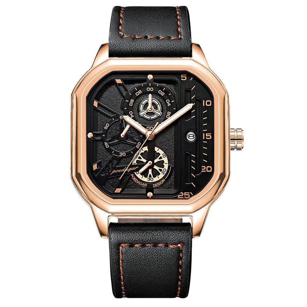 Men's Multi-functional Waterproof Quartz Watch