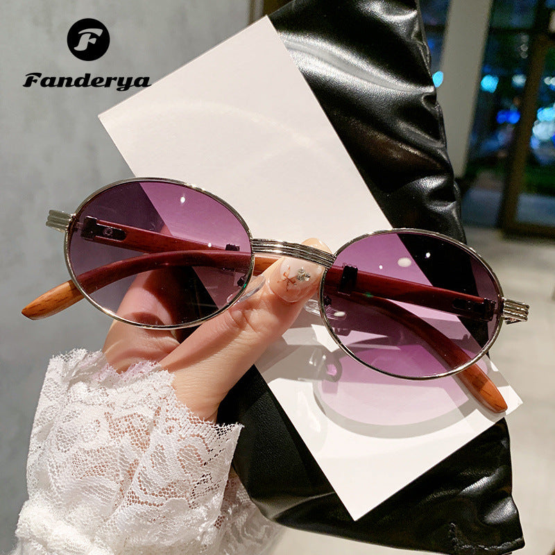 Women's Retro Small Round Personalized Punk Style Sunglasses