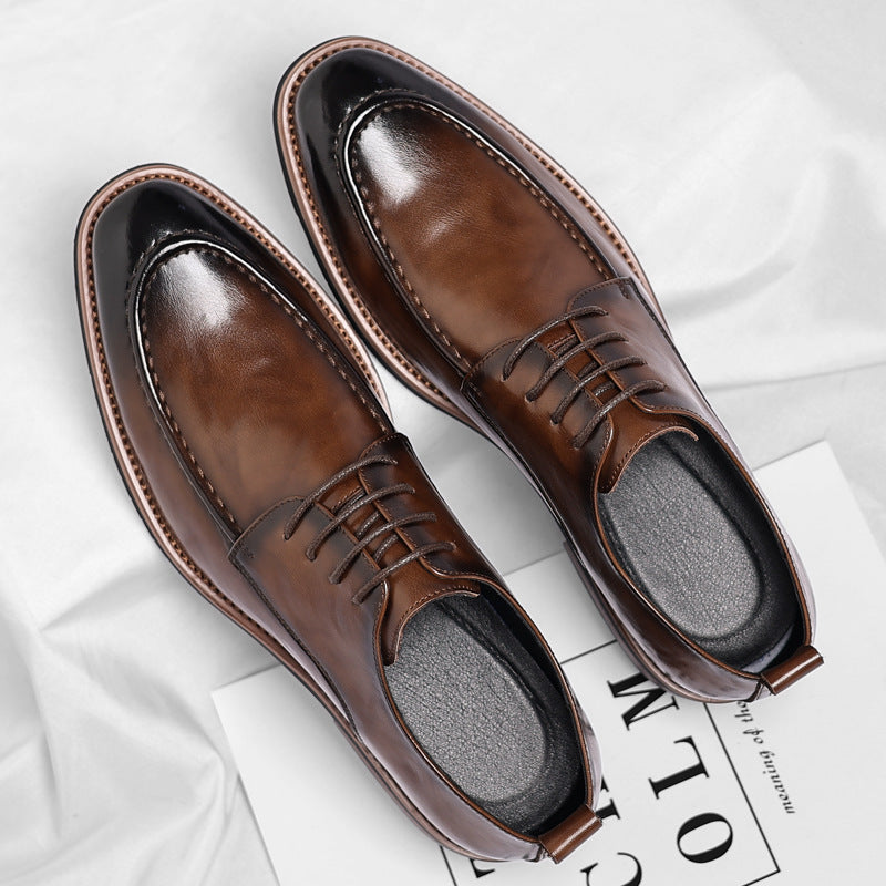 Men's Leather Oxford Pointed Formal Shoes