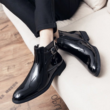 Men's Trend Fashion High-top Leather Shoes
