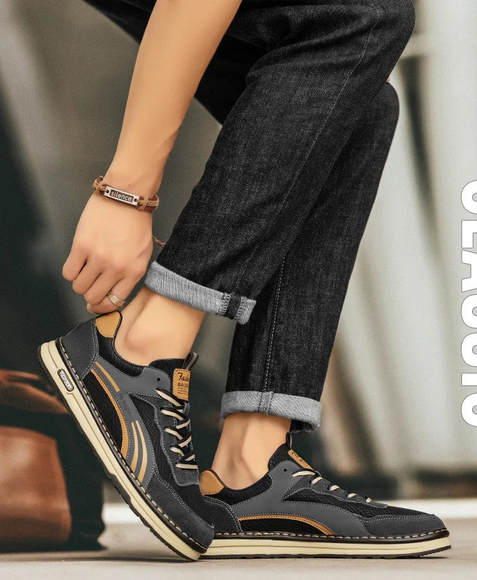 Men's Microfiber Retro Versatile Casual Shoes