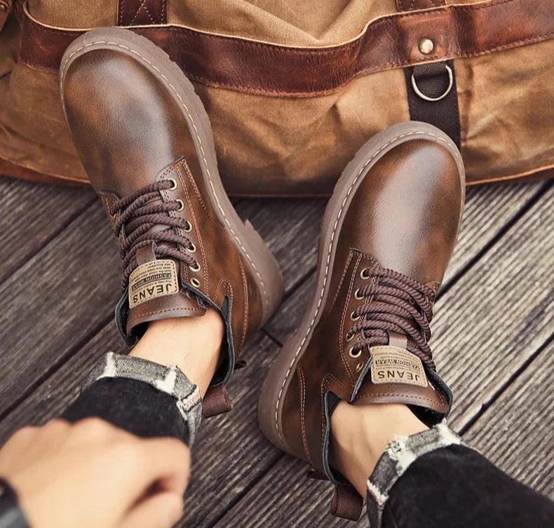 Men's British Style High-Top Casual Martin Boots (In Stock)