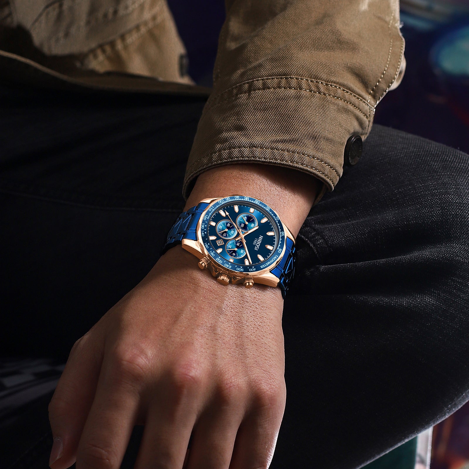 Men's Leisure Quartz Waterproof Luminous Watch