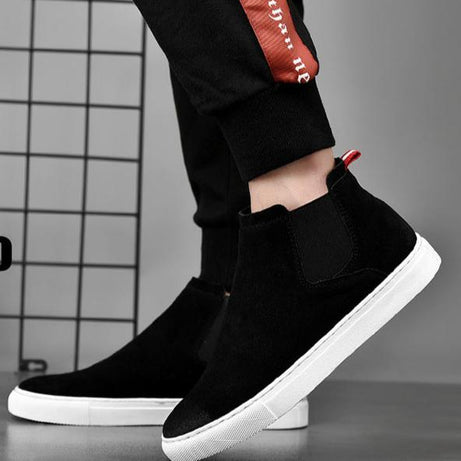 Men's Leather High-Top Casual Chelsea Shoes