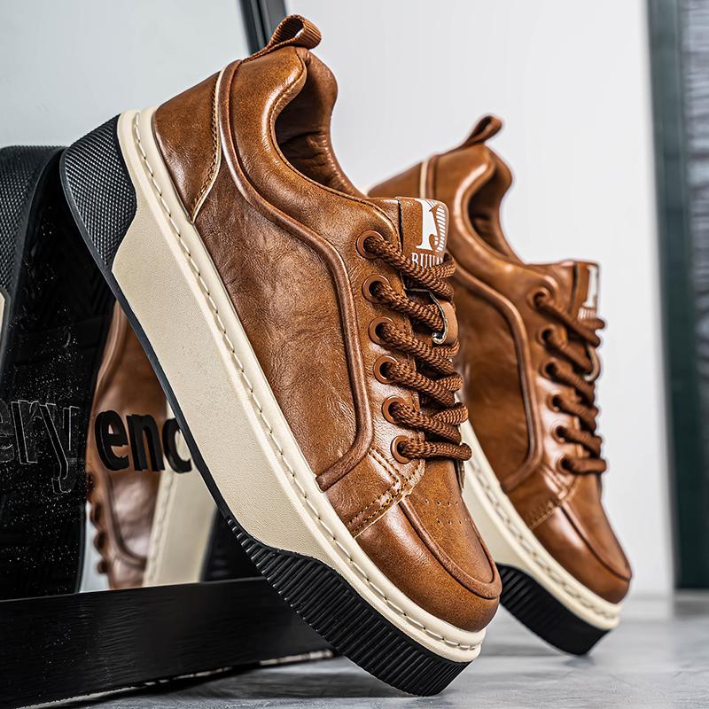 Men's Leather Fashion Versatile Casual Shoes