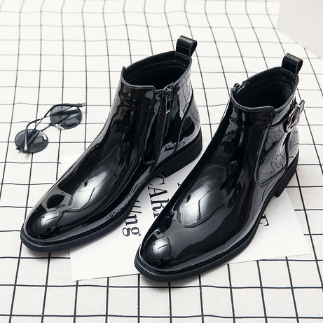 Men's Trend Fashion High-top Leather Shoes