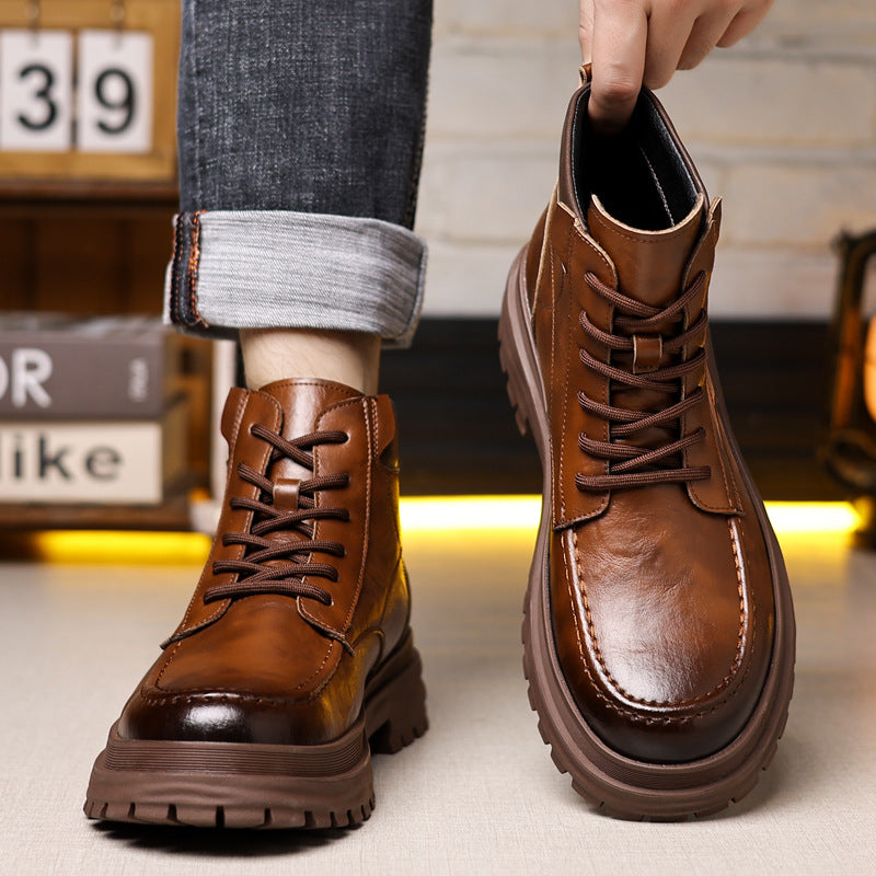 Men's Leather Martin Boots Casual Shoes