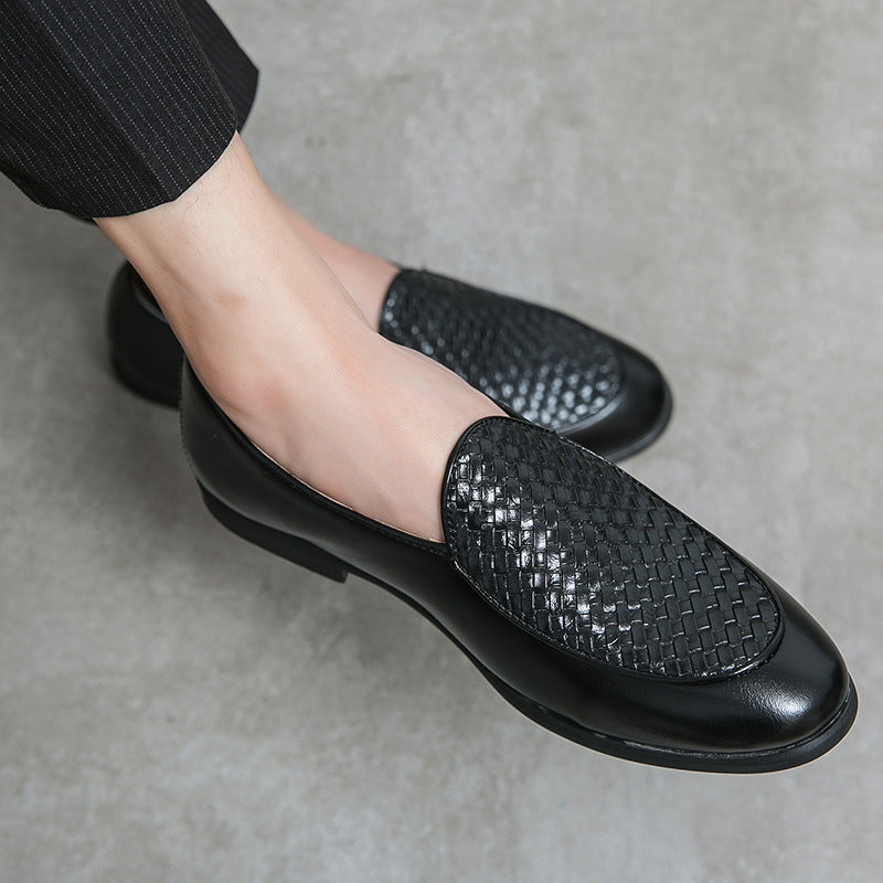 Men's Leather Outer Wear Lazy Low-Top Shoes