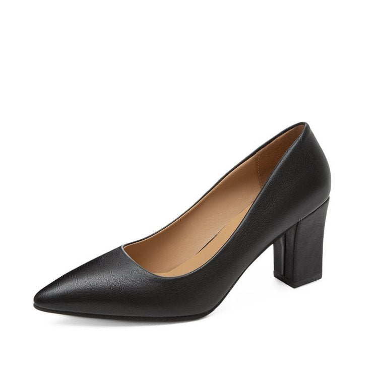 Women's Pointed Head Thick Heel Fashion Shoes