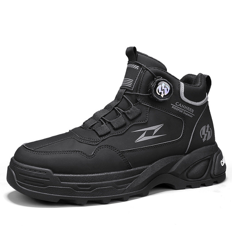 Men's High-Top Fashionable Style Rotating Buckle Shoes