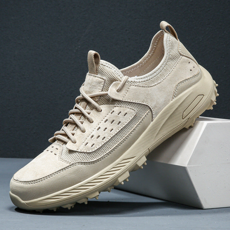 Men's Leather Breathable Casual Hiking Shoes