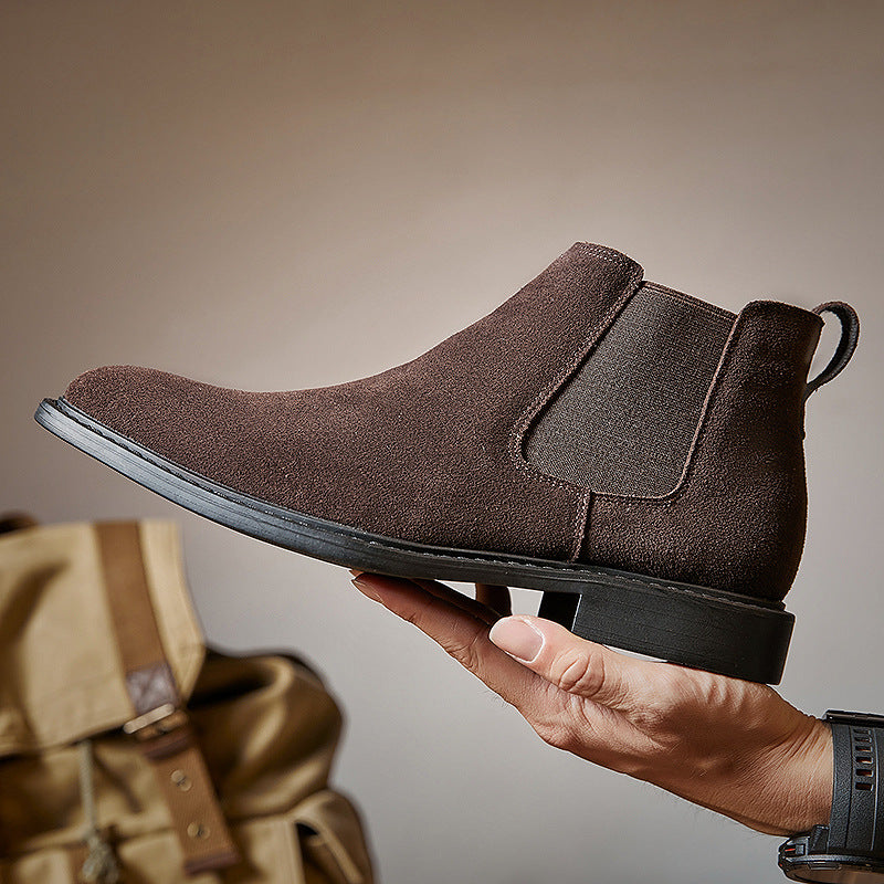 Men's Leather British Style Casual Chelsea Boots
