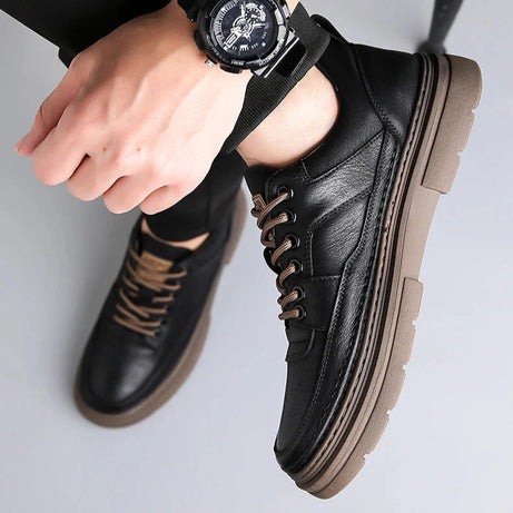 Men's Leather Low-Top Casual Martin Shoes