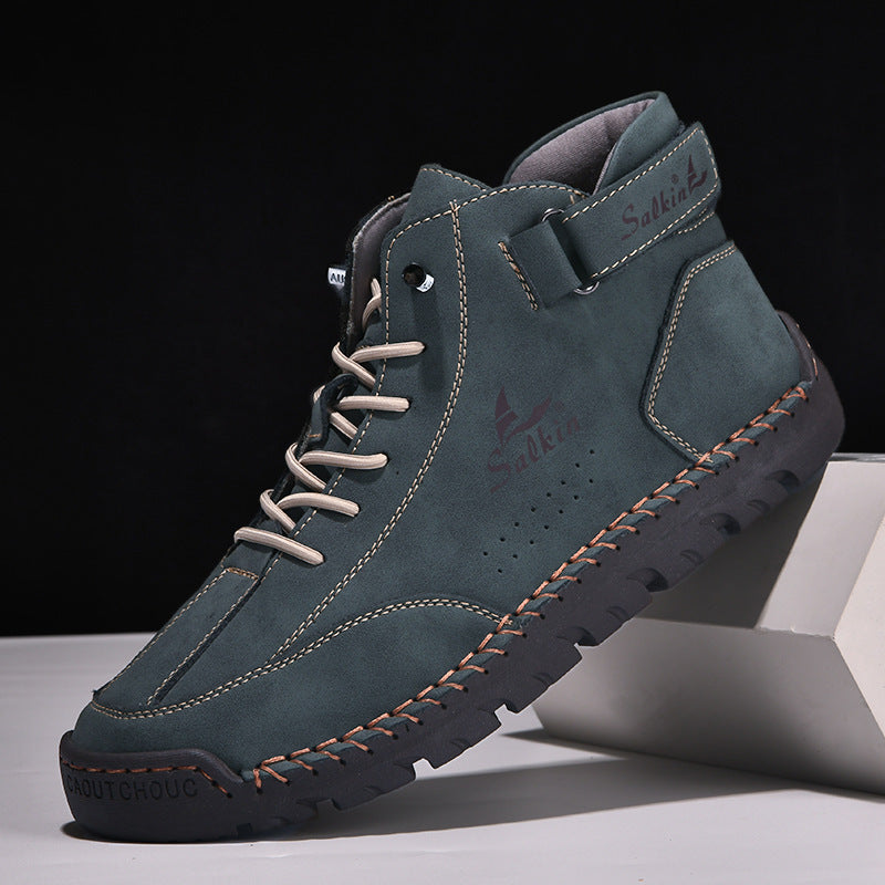 Men's Leather Foot-Fitting Lazy Casual Shoes