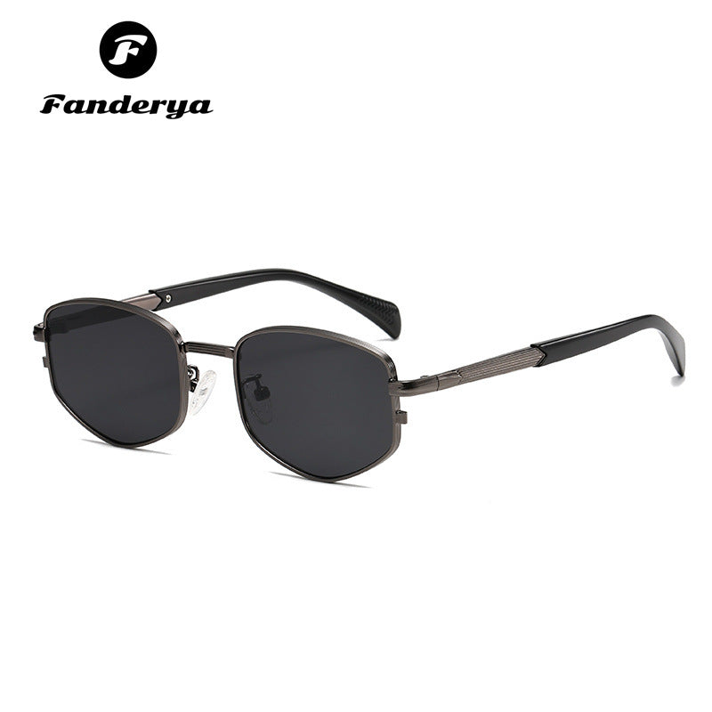 Men's Small Frame Metal Retro Style Sunglasses