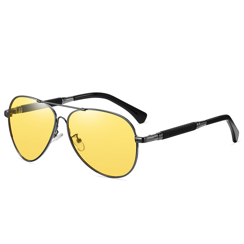 Men's Color-changing Memory Metal Night Vision Sunglasses