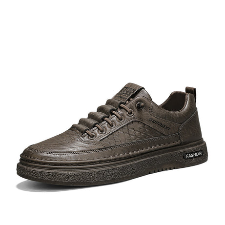 Men's Leather Low-top Foot-fitting Lazy Shoes