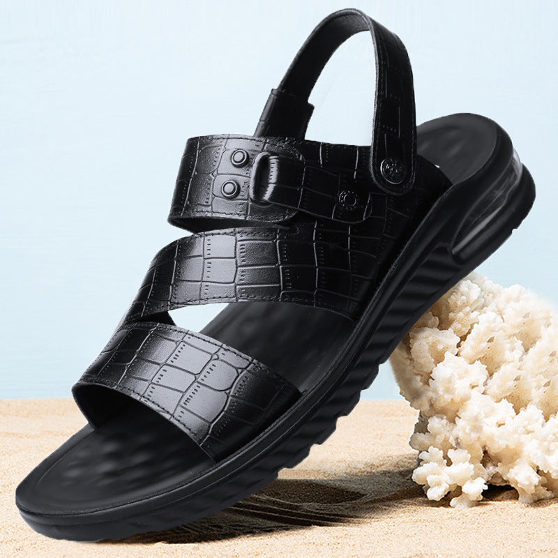Men's Leather Air Cushion Comfortable Sandals