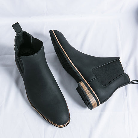 Men's Leather British Style Chelsea Boots Casual Shoes
