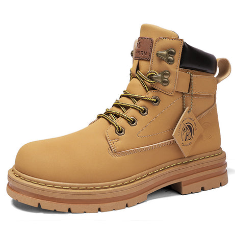 Men's Small Yellow Trendy Fashion Martin Boots