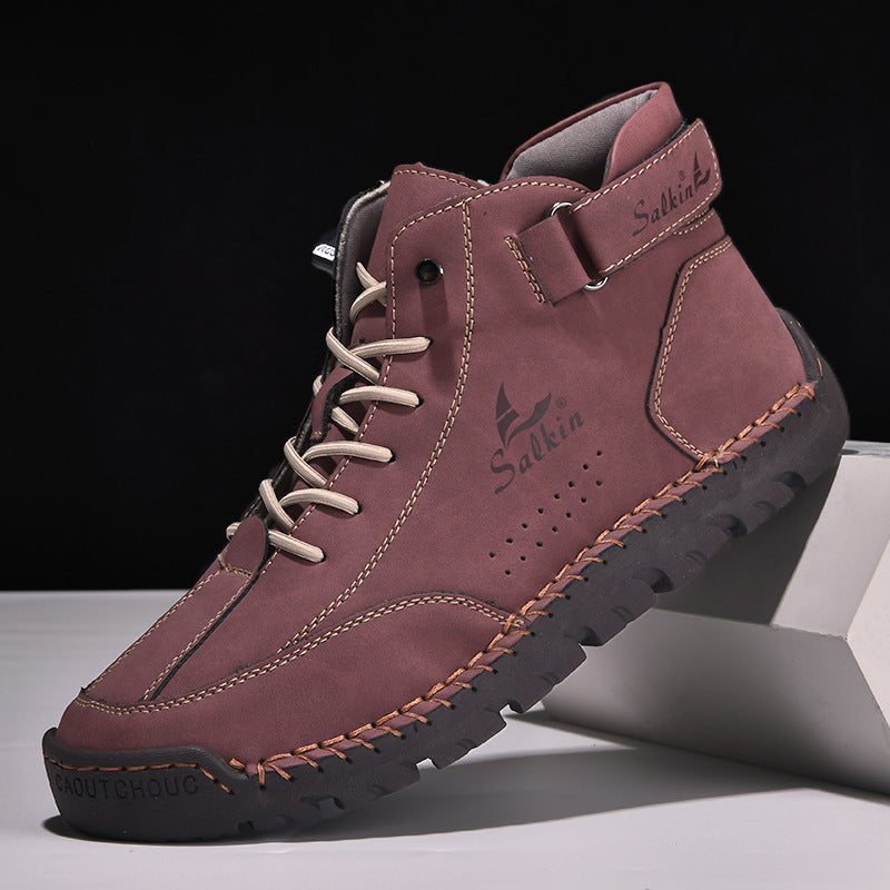 Men's Leather Foot-Fitting Lazy Casual Shoes