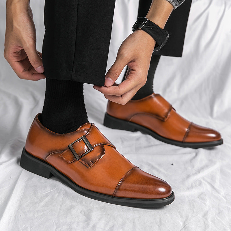 Men's Leather Pointed Fashion Trend British Shoes