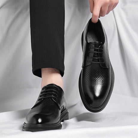 Men's Leather Hollowed-Out Casual Shoes