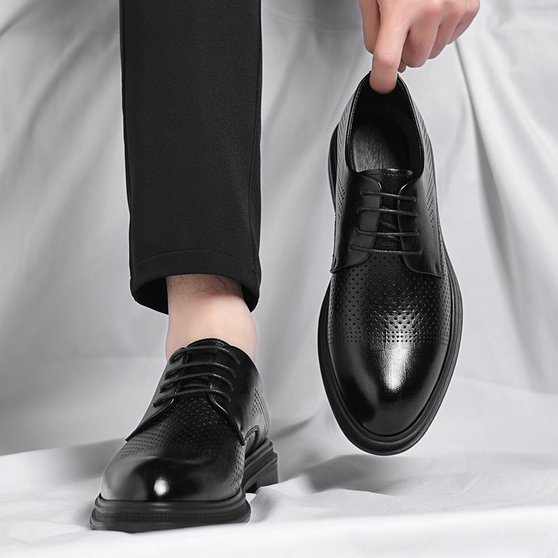 Men's Leather Hollowed-Out Casual Shoes