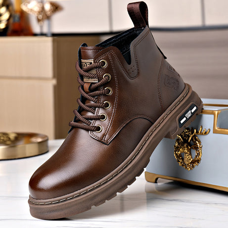 Men's Leather British Style Martin Boots