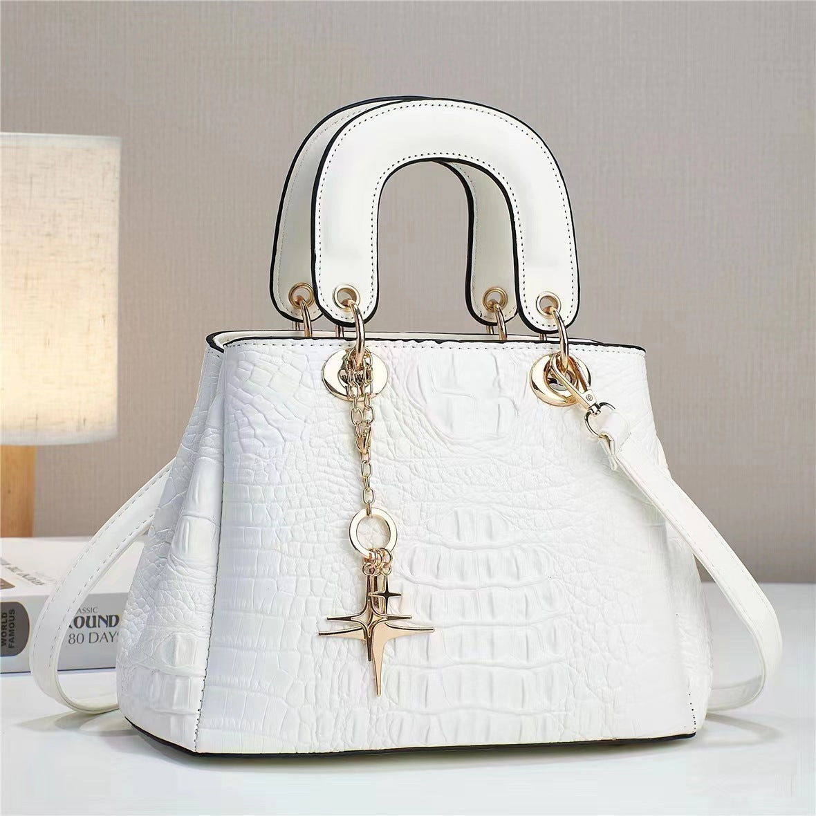 Women's Bag Crocodile Pattern Handbag Large Capacity Bag