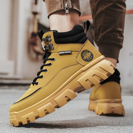 Men's Three-color Fashionable High-top Martin Boots