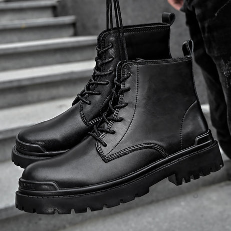 Men's Leather Tooling Casual Martin Boots