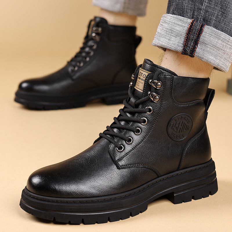 Men's Leather Martin Boots Casual Shoes