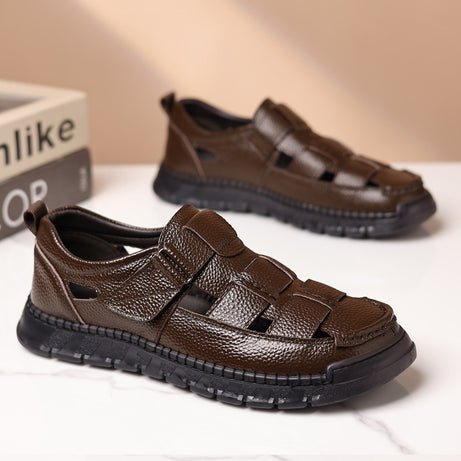 Men's Leather Roman Style Casual Sandals